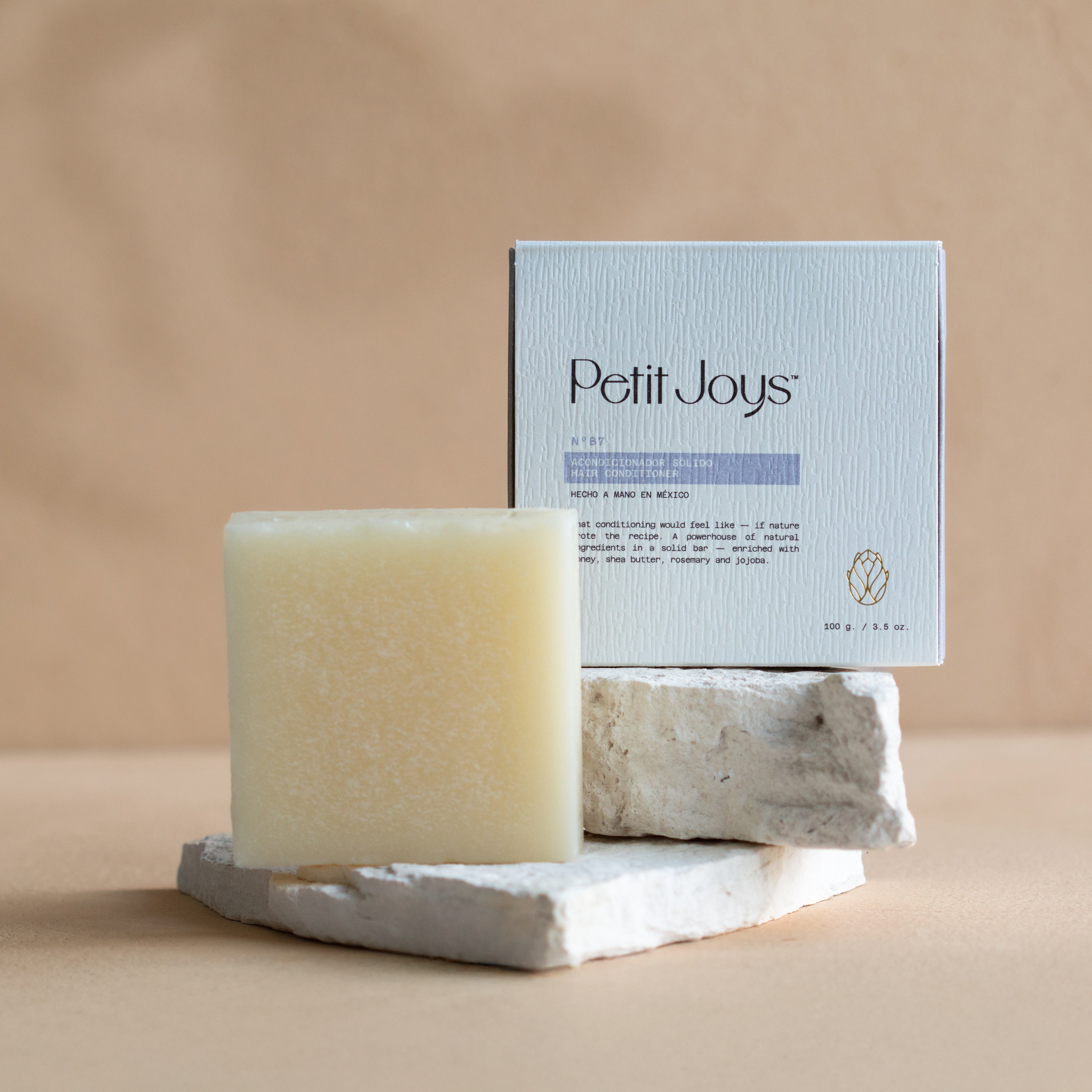 Solid Conditioner Bar with Rosemary oil Petit Joys artisanal goods. 