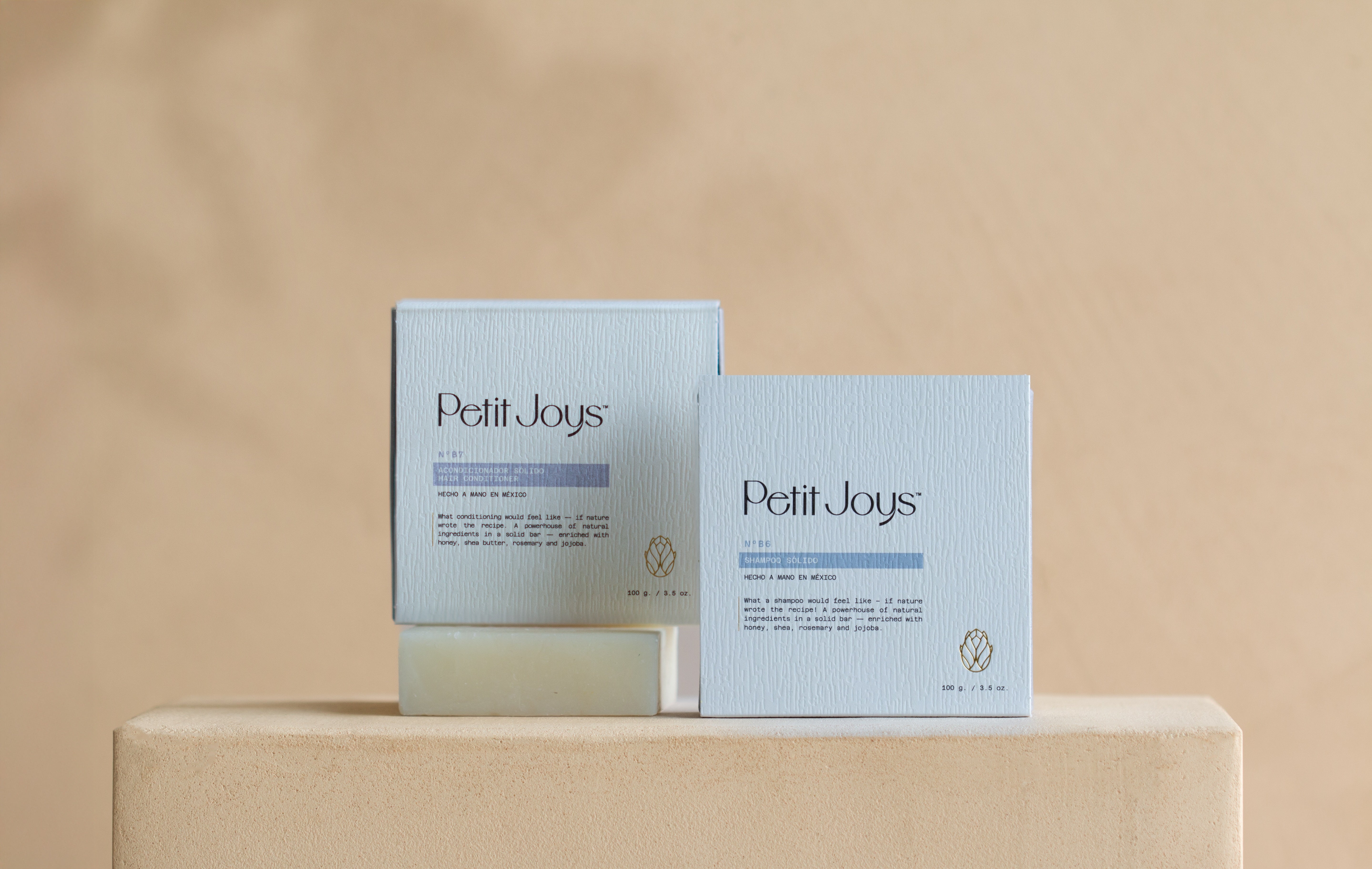 Solid Conditioner Bar with Rosemary oil Petit Joys artisanal goods. 